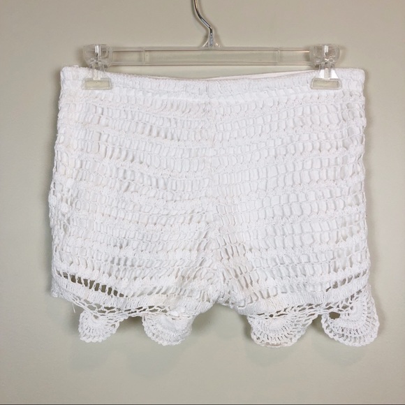 Lovers + Friends Crochet Scallop Trim Shorts - Picture 5 of 7